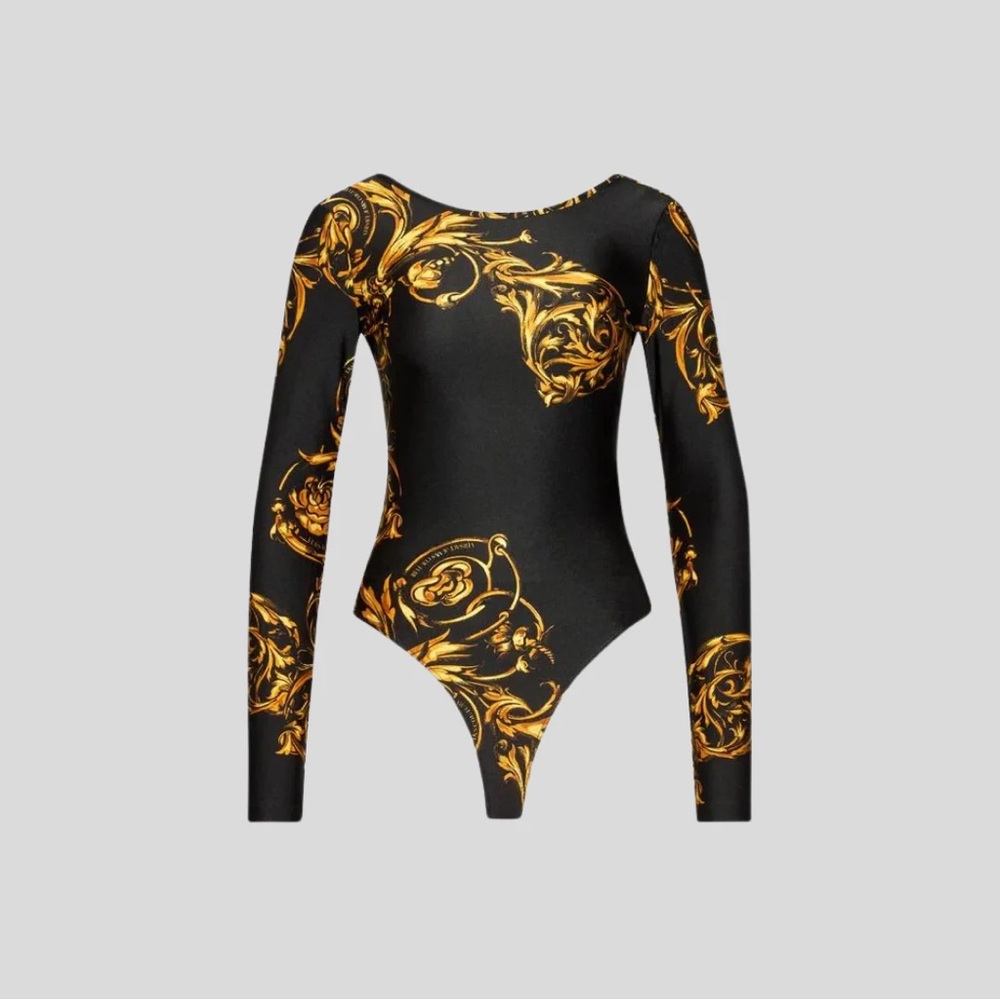 Versace Jeans Couture Black Regalia Bodysuit